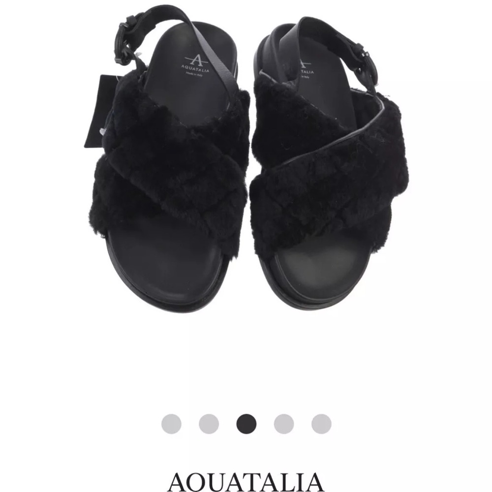 Aquatalia Real Fur sandals 6.5 RARE
